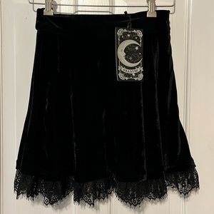 Killstar velvet skater skirt